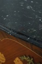 L68387: French Louis XV Marquetry Inlaid Marble To