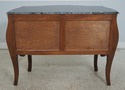L68387: French Louis XV Marquetry Inlaid Marble To