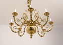 68464: Baroque Style Heavy Solid Brass 8 Arm Chand