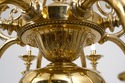 68464: Baroque Style Heavy Solid Brass 8 Arm Chand