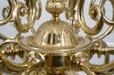 68464: Baroque Style Heavy Solid Brass 8 Arm Chand
