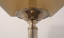 LF68444: Silverplate Column Lamp w. Crystal On Mar