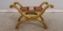 F68285: Vintage Gold X Design Upholstered Seat Ben