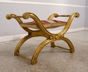 F68285: Vintage Gold X Design Upholstered Seat Ben