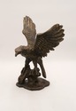 F68449: Bronze Full Winged Eagle Statue Figure