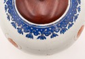LF68452: IMARI Style Lidded Tea Pot Jar w. Wood Li