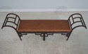 64288EC: Bamboo Form Steel Window Bench w. Rattan 