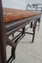 64288EC: Bamboo Form Steel Window Bench w. Rattan 