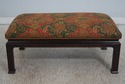 L68530: Crewlwork Upholstered Chippendale Ottoman 