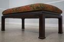 L68530: Crewlwork Upholstered Chippendale Ottoman 