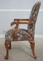 68391: Tapestry Upholstered Eagle Carved Arm Clawf