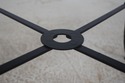 F68566: RUSSEL WOODWARD Wrought Iron Table & 4 Cha