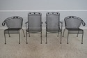 F68566: RUSSEL WOODWARD Wrought Iron Table & 4 Cha