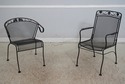 F68566: RUSSEL WOODWARD Wrought Iron Table & 4 Cha