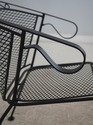 F68566: RUSSEL WOODWARD Wrought Iron Table & 4 Cha