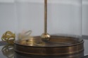 F72667: RALPH LAUREN Cylinder Glass & Brass Table 