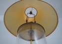 F72667: RALPH LAUREN Cylinder Glass & Brass Table 