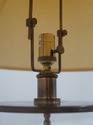 F72667: RALPH LAUREN Cylinder Glass & Brass Table 