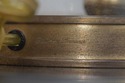 F72667: RALPH LAUREN Cylinder Glass & Brass Table 