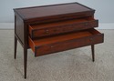 L73166: HENREDON Rustic Finish 2 Drawer Serving Ta