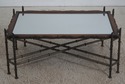 72705: BAKER Bamboo Form Iron Base Coffee Table 