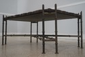 72705: BAKER Bamboo Form Iron Base Coffee Table 