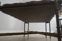 72705: BAKER Bamboo Form Iron Base Coffee Table 