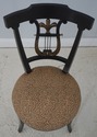 73169: Pair Lyre Back Black Finish Occasional Chai