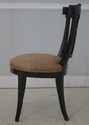73169: Pair Lyre Back Black Finish Occasional Chai