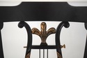 73169: Pair Lyre Back Black Finish Occasional Chai