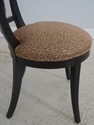 73169: Pair Lyre Back Black Finish Occasional Chai