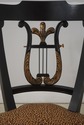 73169: Pair Lyre Back Black Finish Occasional Chai
