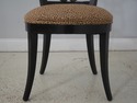 73169: Pair Lyre Back Black Finish Occasional Chai