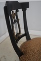73169: Pair Lyre Back Black Finish Occasional Chai