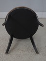 73169: Pair Lyre Back Black Finish Occasional Chai