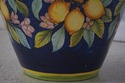 F73117: MAJOLICA Large Italian Lemon & Leaf Vase w
