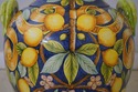 F73117: MAJOLICA Large Italian Lemon & Leaf Vase w