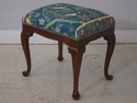 73170: Pair SCALAMANDRE Upholstered Queen Anne Sto