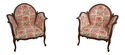 L73712: Pair French Louis XV Newly Upholstered Ber