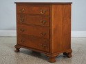 L72138: Vintage Bench Made Tiger Maple 4 Drawer Ba