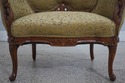 L73173: Pair French Louis XV Wide Seat Swan Carved