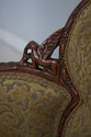 L73173: Pair French Louis XV Wide Seat Swan Carved