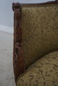 L73173: Pair French Louis XV Wide Seat Swan Carved