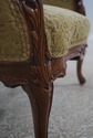 L73173: Pair French Louis XV Wide Seat Swan Carved
