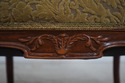 L73173: Pair French Louis XV Wide Seat Swan Carved