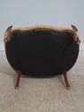 L73173: Pair French Louis XV Wide Seat Swan Carved