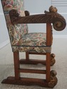 72508: Antique Italian Cherub Carved Frame Throne 