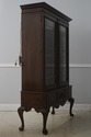 72744: STICKLEY Leaded Glass Cherry 2 Door Curio B