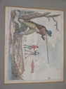 F30784EC: Set of 3 Framed Antique Hand Colored Hun