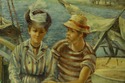 LF52125EC: Sailor & Woman Framed Oil Painting On C